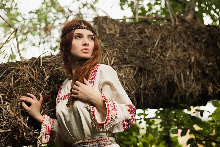 Women in Slavic costumes in Majuro