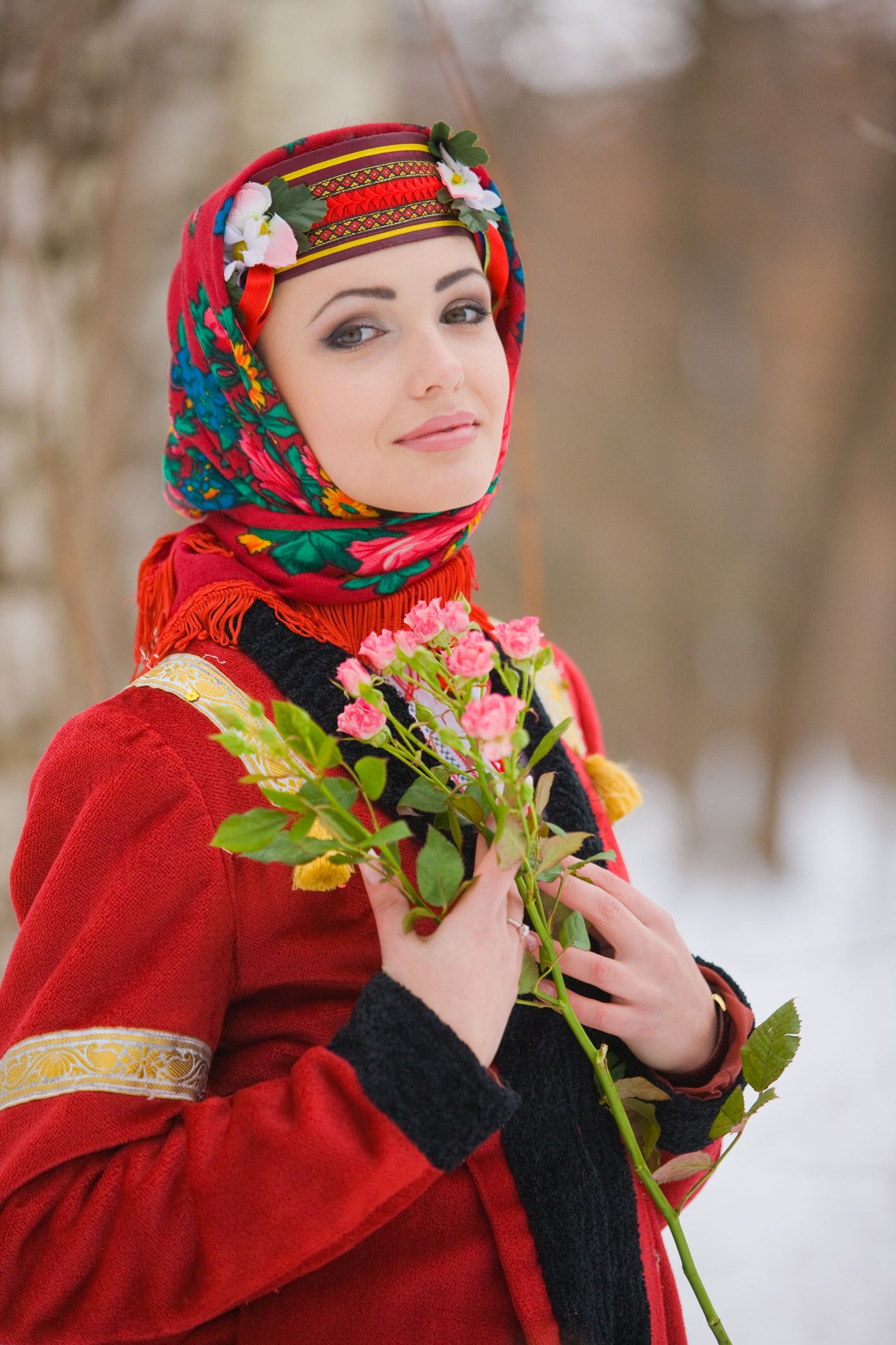 Sexy girl Girls in Slavic costumes in Majuro