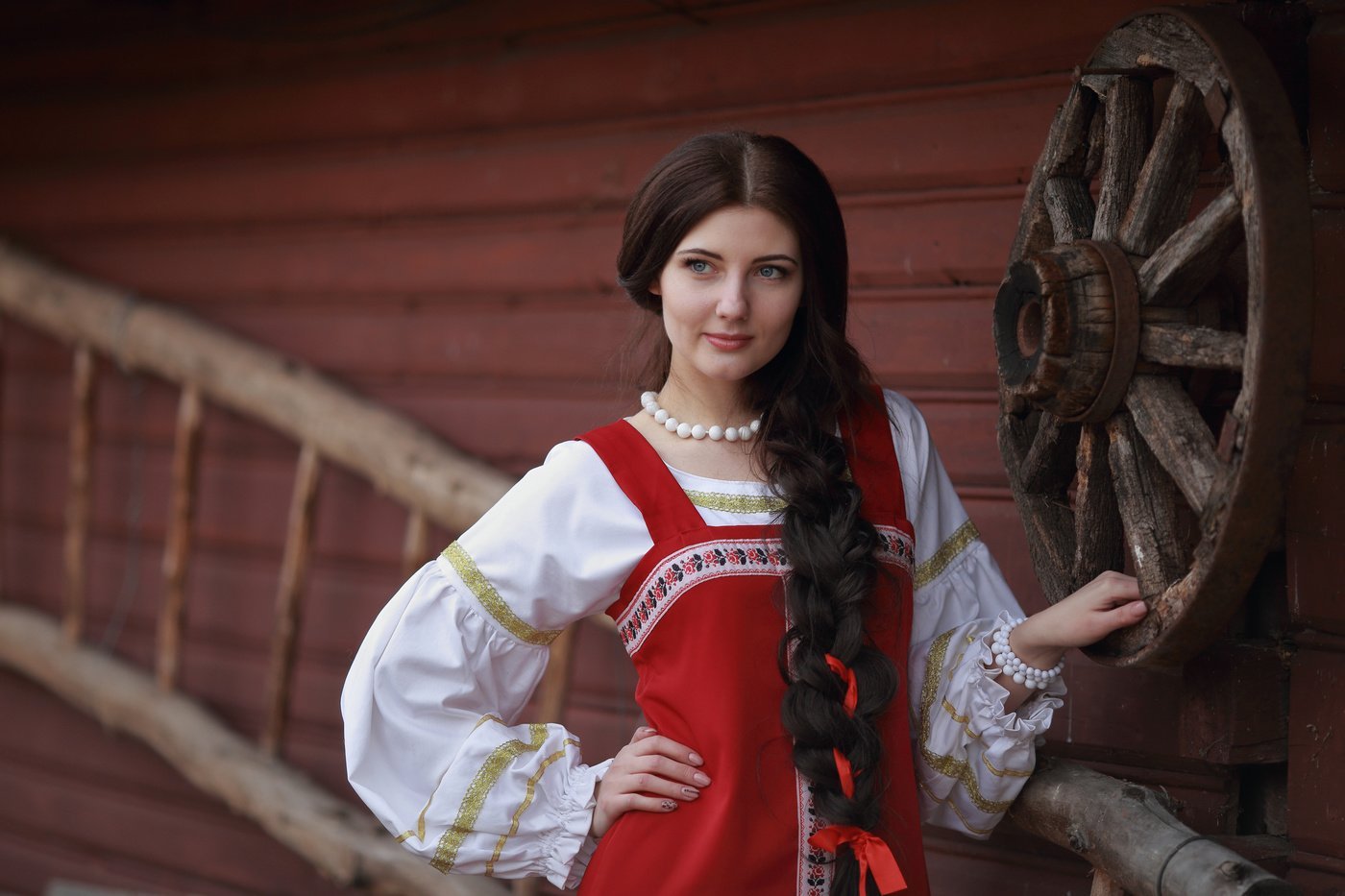 Girls in Slavic costumes’s look of the day — catch her live in Majuro